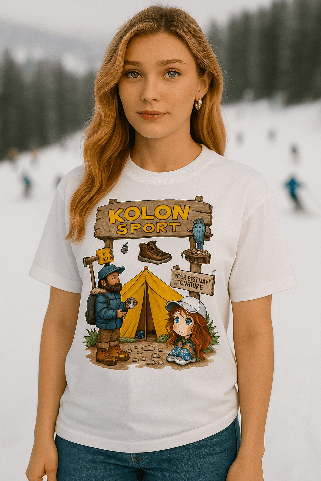 kolon sport art on t-shirt