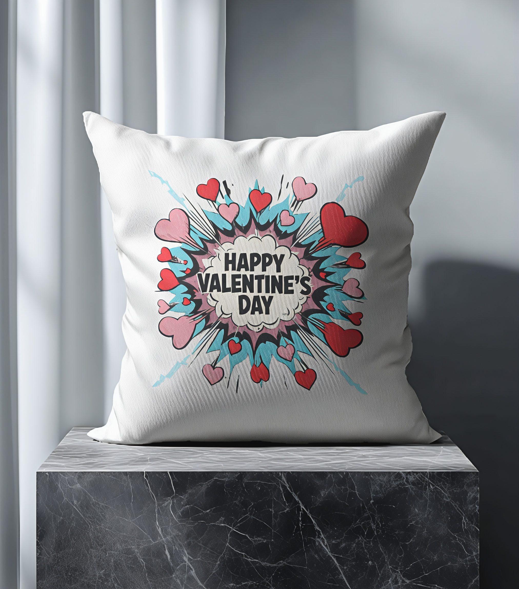 valentines ai art cushion and cover