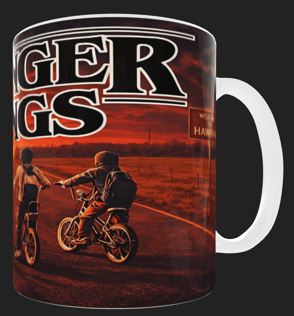 stranger things printed ai art mug