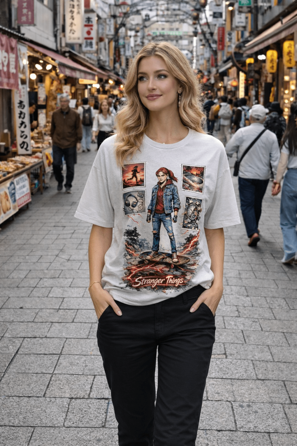 stranger things character max t-shirt