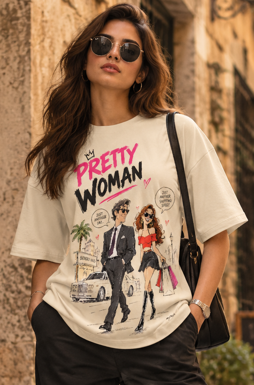 Pretty Woman in a Sunlit Old-City Alley
